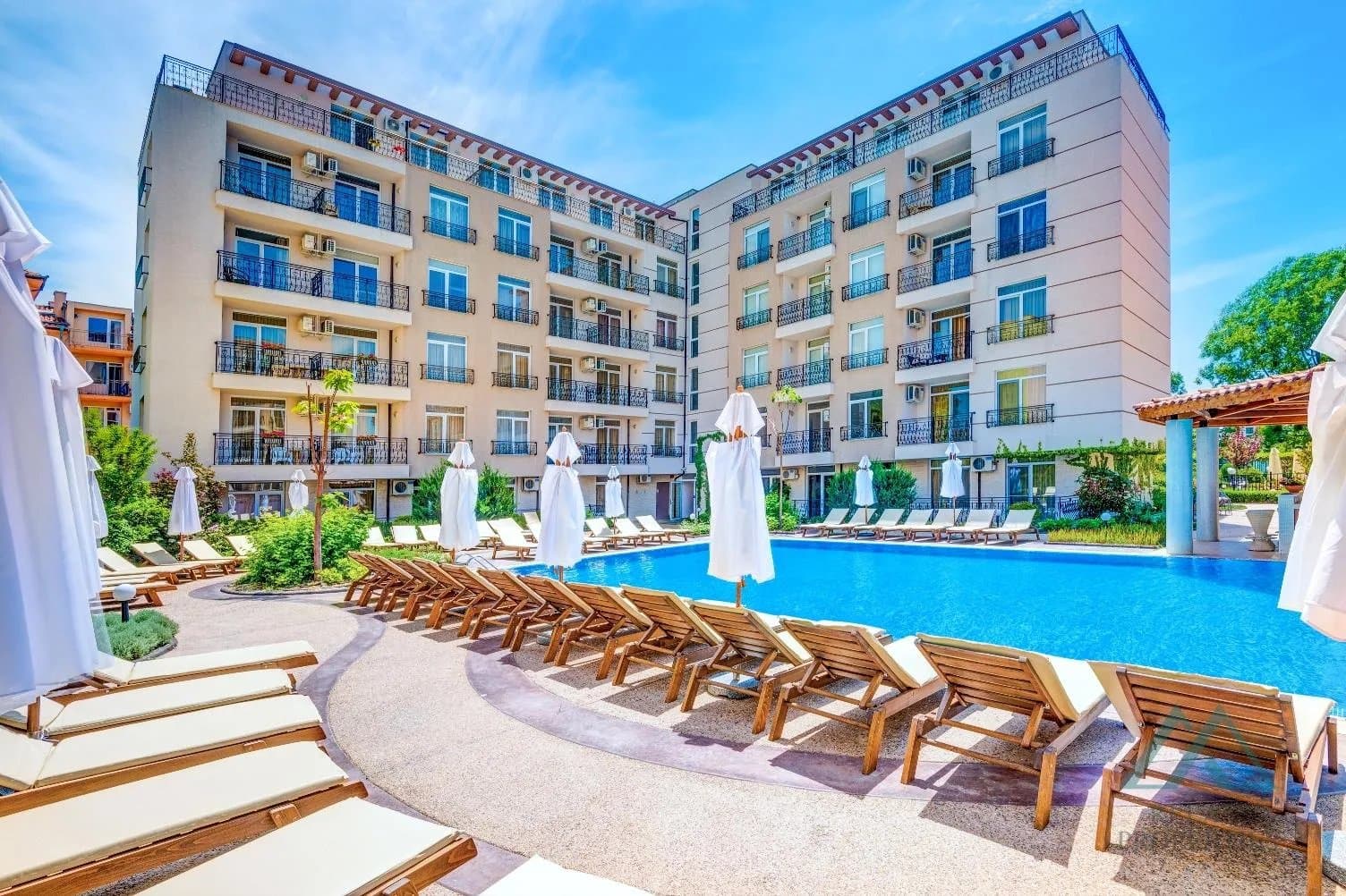 2-izbový apartmán v obľúbenom komplexe Dawn Park, Slnečné pobrežie – 500 m od pláže - foto 14