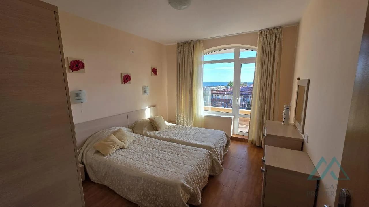 2-izbový apartmán s výhľadom na more v komplexe Panorama Dreams, 150m od mora, Sveti Vlas - foto 14