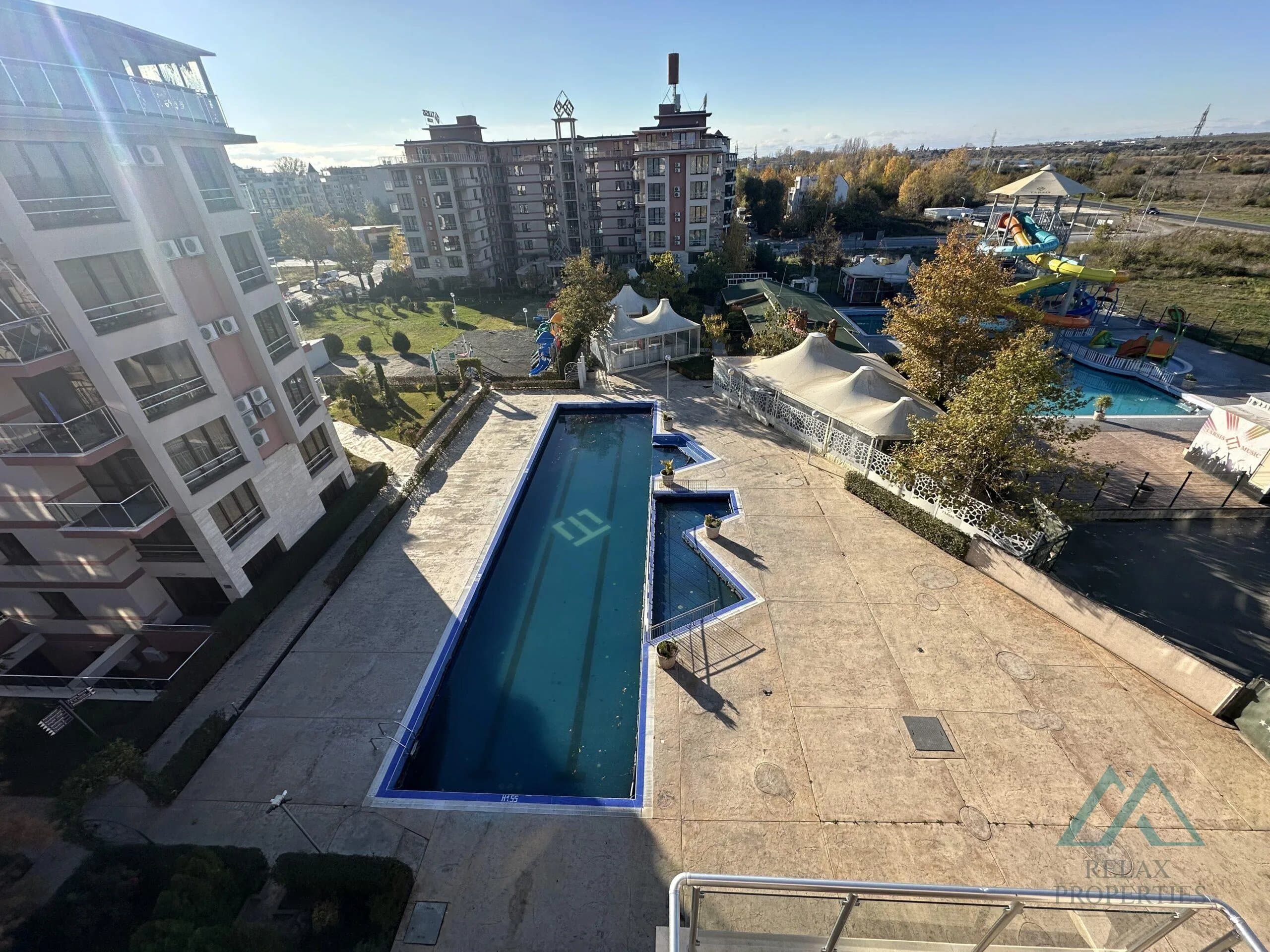 Priestranný apartmán s výhľadom na bazén, Tarsis Club & SPA, 700m od mora, Slnečné pobrežie - foto 12