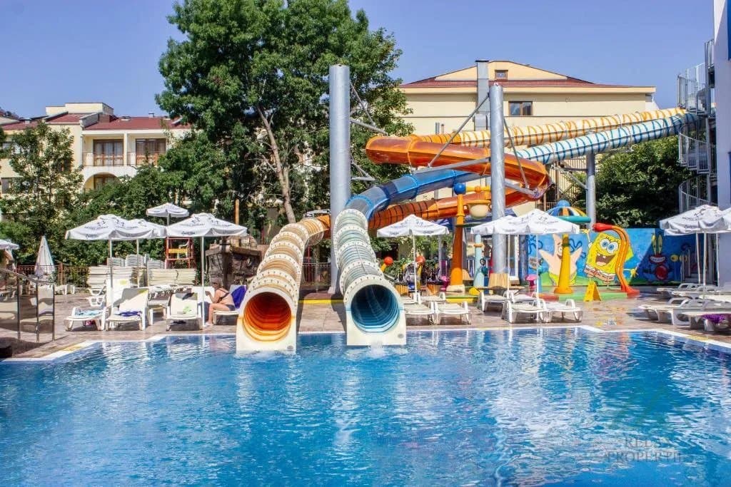 Luxusný iconický hotel Kuban Resort & Aquapark, 2-izbový apartmán v centre Slnečného pobrežia, Bulharsko - foto 24