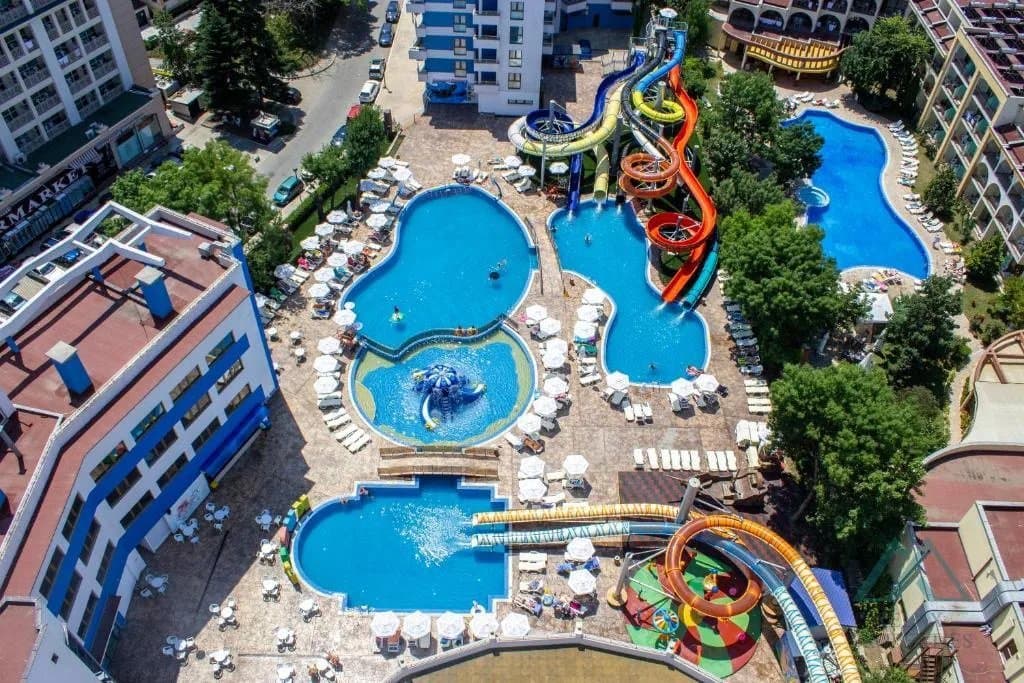 Luxusný iconický hotel Kuban Resort & Aquapark, 2-izbový apartmán v centre Slnečného pobrežia, Bulharsko - foto 32