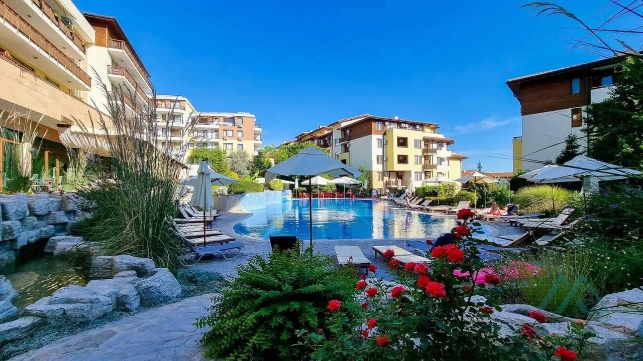 Krásny 2-izbový apartmán s výhľadom na more, Garden of Eden, prvá línia pri mori, Sveti Vlas, Bulharsko - foto 18