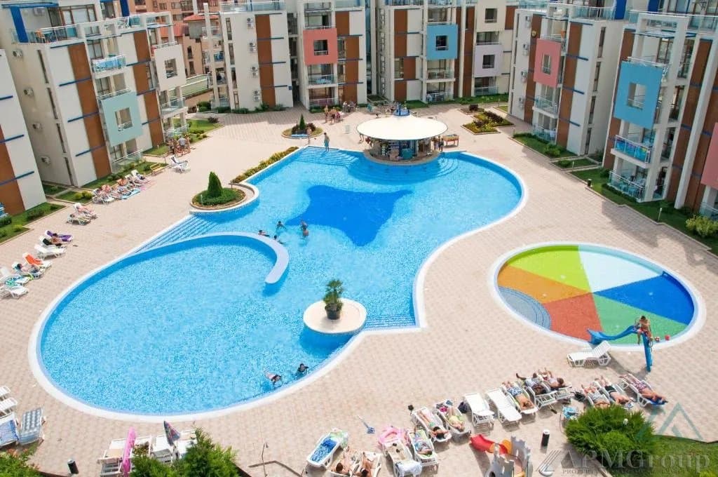 Priestranné štúdio s balkónom len 300 m od pláže – Sun City 1, Slnečné pobrežie - foto 16