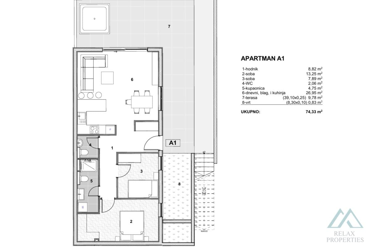 Moderný apartmán so záhradou pri mori – Čiovo, Dalmácia, len 110 m od pláže - foto 20
