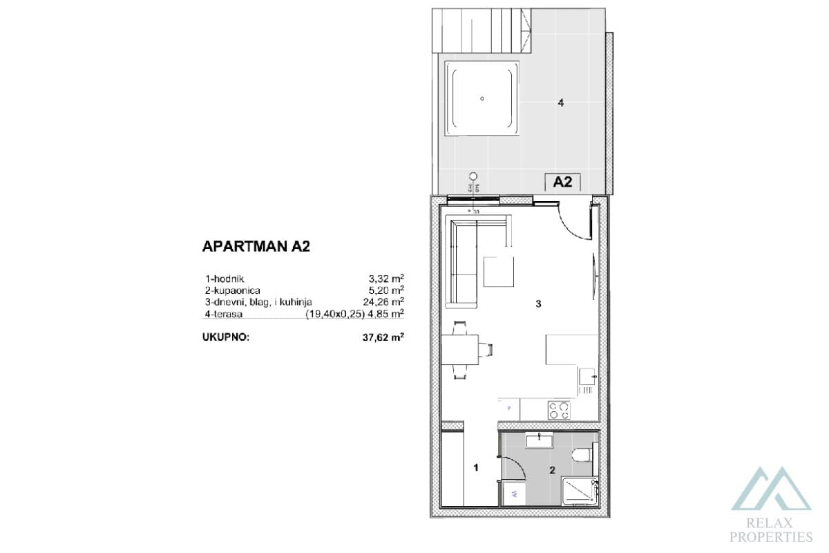 Moderné štúdio s terasou pri mori – Čiovo, Dalmácia, len 110 m od pláže - foto 16