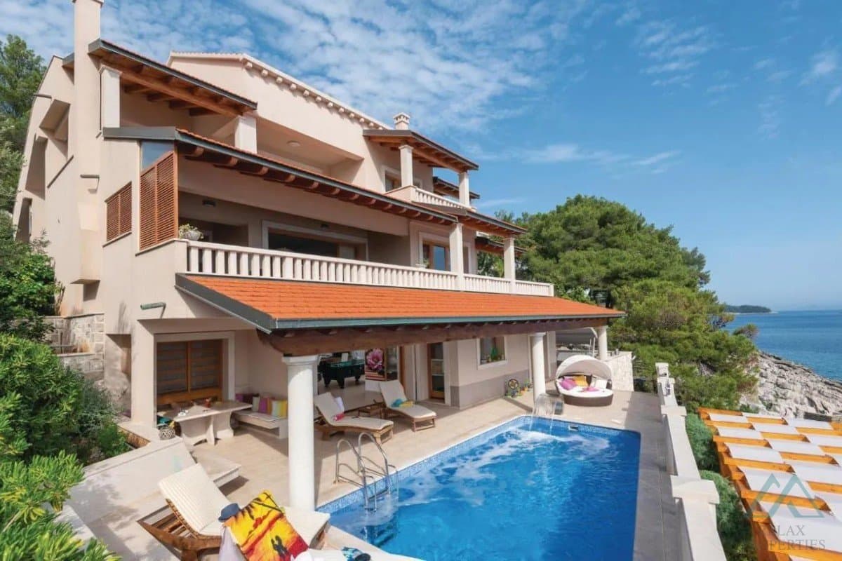 Luxusná vila priamo pri mori s bazénom – ostrov Korčula, prvá línia, Chorvátsko - 2