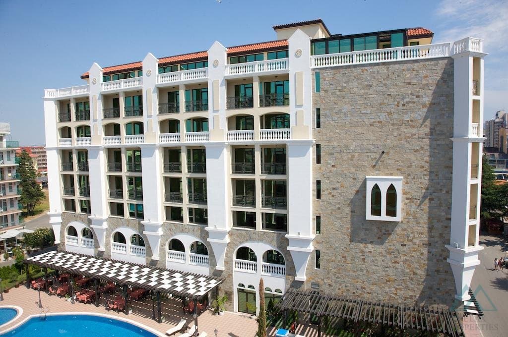 Veľký 3 izbový apartmán s terasou a výhľadom na more, Hotel Babylon, 120m od mora, Slnečné pobrežie - foto 22