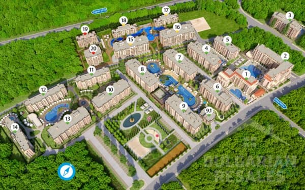 Apartmán v rodinnom komplexe Cascadas Family Resort, 500m od mora, Slnečné pobrežie - foto 16